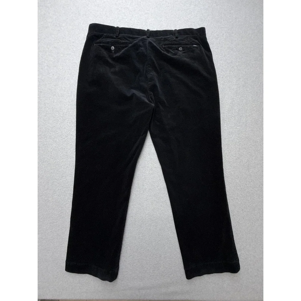 Polo‎ Ralph Lauren Pants Mens 40x30 Black Corduroy Chino Classic Fit Stretch